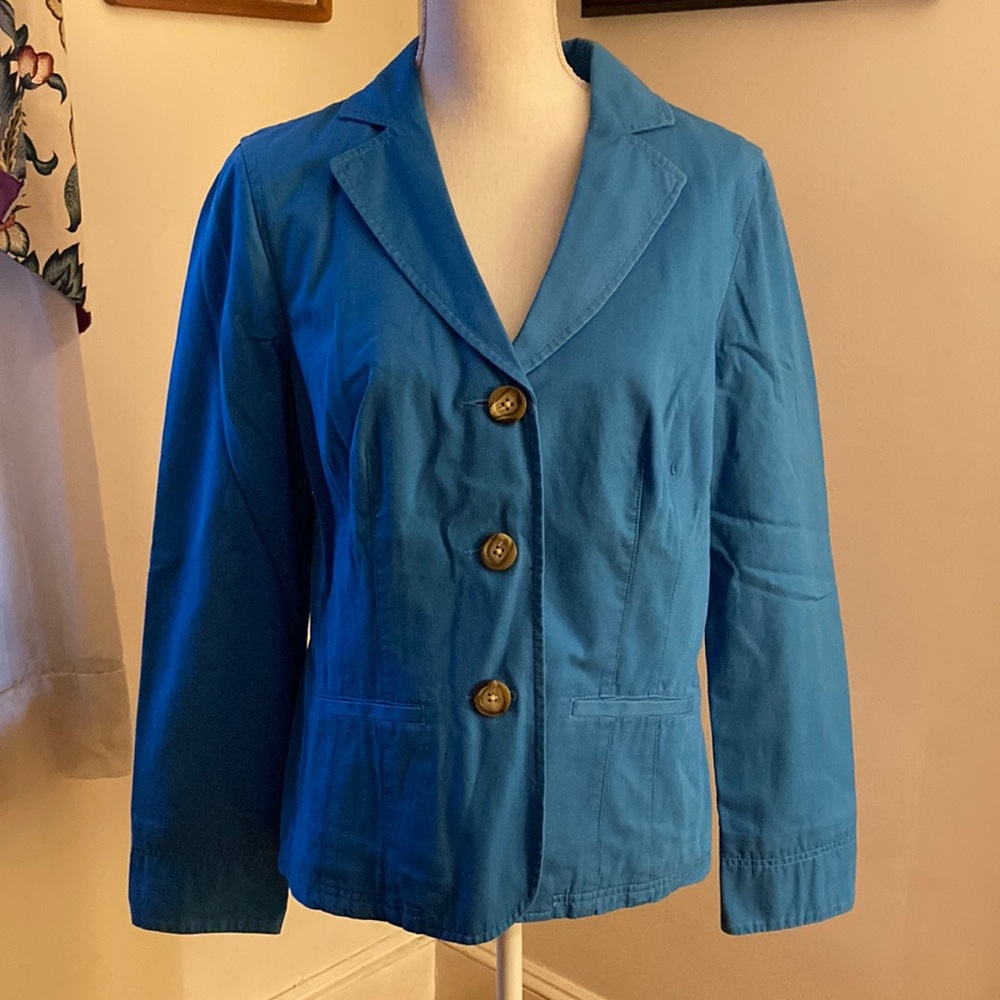L.L. Bean Vintage Blue Button Down Blazer
